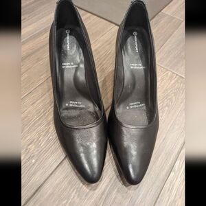 Brand New Rockport Black Leather Heels With AdiPRENE by Adidas Comfort